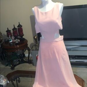 Elegant Pink Sleeveless Dress